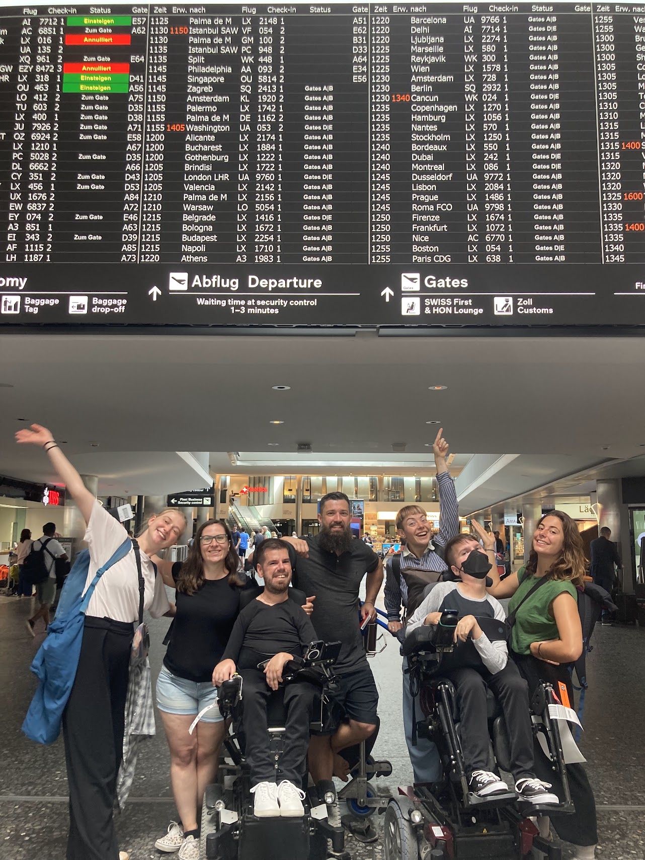 Verabschiedung vor der Passkontrolle