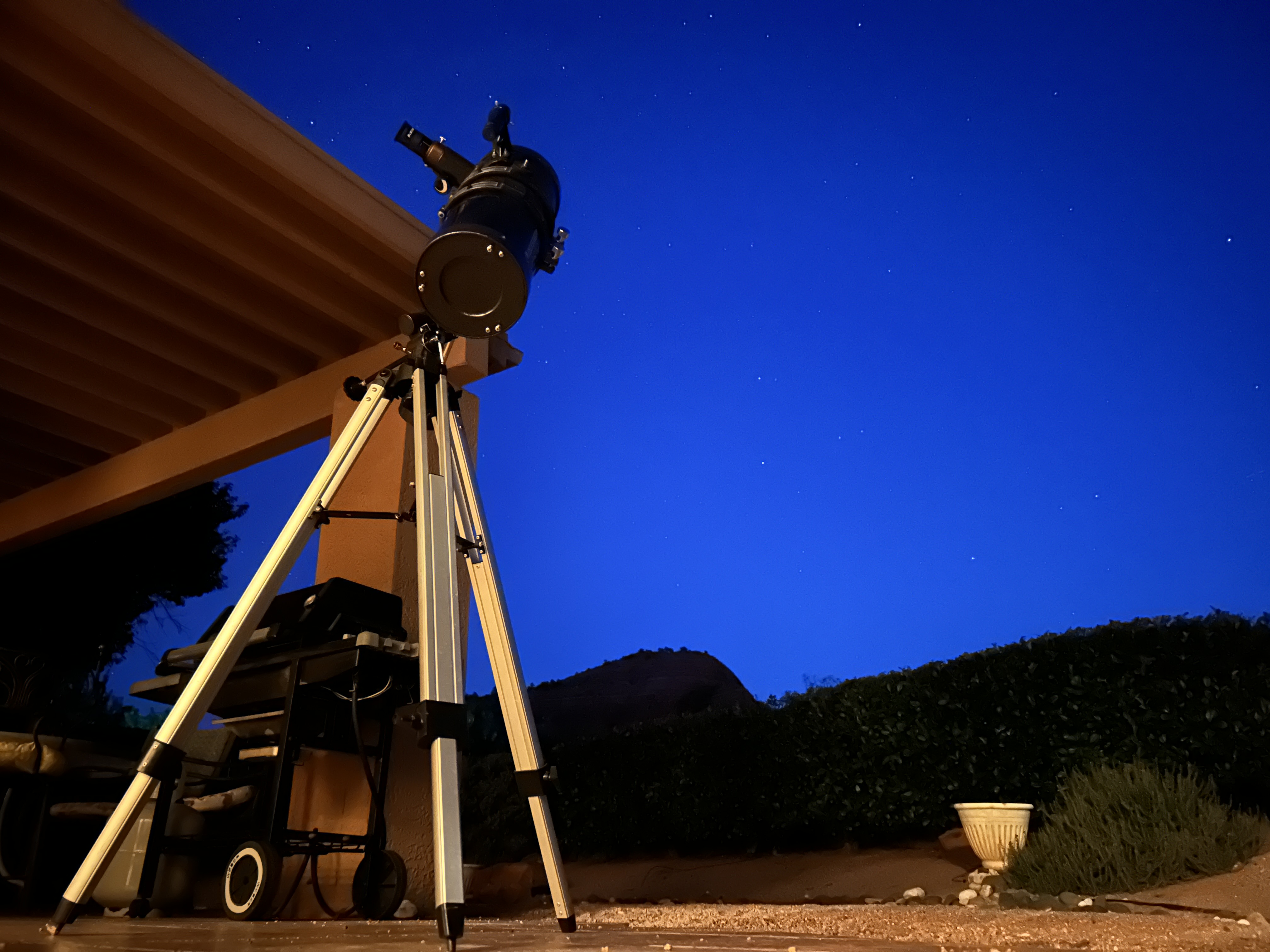 Sterne gucken im Garten